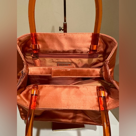 Prada Raso (Orange) Plex Tote w/card - Picture 13 of 16